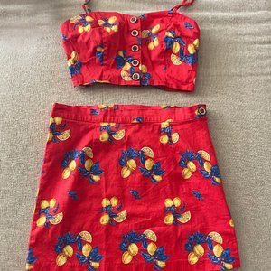 Forever21 Lemon Two Piece Set